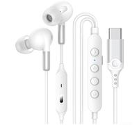 PureBowlic Wired Gaming Headphs With 3.5mm Type C Connector, Noise Cancelling Earbuds, 10Mm Driver Low Latency Game Mode For IPh 16 15 For Android, Inline Remote Control, 1.2M Cable(C)