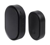 PureBowlic Wireless Doorbell For Front Door 300M Range IP55 Waterproof With 60 Melody Options 5 Volume Levels Memory Function No-Tool Install Black Weatherproof For Home