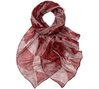 PureBowlic Women Cotton Linen Scarf Geometric Print Long Wrap | for Soft cotton-linen blend, breathable texture, lightweight feel, geometric retro print, for versatile daily wrap