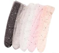 PureBowlic Women's Celestial Lace Socks Thin Breathable Mesh Stockings With Star Moon Pattern Ultra-Sheer Ankle Crew Socks For Summer Fashion Black(Gray)