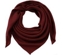 PureBowlic Women's Satin Square Scarf 90x90cm Retro Headwrap Lightweight Solid Color Neck Shawl for Summer Fashion Styling Black Multiple Color Options for Daily Travel(Deep Red)