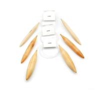 PureBowlic Wooden Knitting Needles For Plastic Tube,Thick Round Woven Ring Needle For Sweater Crochet,Hand Sewing Craft Tool, Wood Material,80Cm Length,Sizes 15Mm 20Mm 25Mm(3pcs)