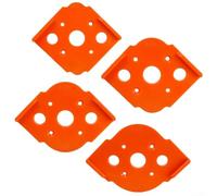PureBowlic Woodworking Router Corner Radius Template Jig //R15-R50//Edge Trimming Guide With Clear Scales //For Furniture Curved Routing Auxiliary Tool Orange Bakelite//(4pcs)