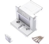 PureBowlic Zinc Alloy Door Security Latch, Anti-Theft Lock With -Touch Mechanism For Indoor Safety, Modern Simple Design, Easily Installation, Finish, 7X6x5cm, Black(Elegant Silver)