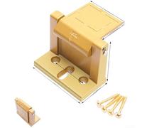 PureBowlic Zinc Alloy Door Security Latch, Anti-Theft Lock With -Touch Mechanism For Indoor Safety, Modern Simple Design, Easily Installation, Finish, 7X6x5cm, Black(Tuhao Gold)