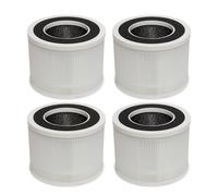 PUREBURG Replacement Filter Compatible with Chuboor PJ06 PJ07 & PJ01A Air Purifiers, 4-Pack H13 True HEPA Activated Carbon 2-in-1 For Air Clean Dust VOCs Odor