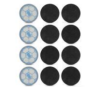 PUREBURG Replacement Filter Compatible with FURME FM-02 Professional PLUS Pet Grooming Vacuum Kit, 4 Pack HEPA & Sponge Filter x 8 For Dog Cat Pet Hair 5.3" x 5.3" x 0.75