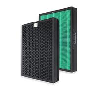 PUREBURG Replacement Filter Set Compatible with Coway Airmega 300 300S Smart Air Purifier,1-Pack (2 Filters) H13 True HPEA Activated Carbon