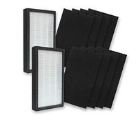 PUREBURG Replacement True HEPA Filter Set Compatible with GermGuardian AC4100 AC4100CA AC4150BL AC4150PCA AC4150PC,Part Number FLT4100, Filter E, FLT11CB4,Activated carbon Pre-Filters