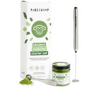 PureChimp Modern Matcha Set. Includes 50g Ceremonial Grade Green Tea Powder, Electric Matcha Whisk & Stainless Steel Scoop. Easy Tea Set for Lattes. Gift for Beginners 3 Count (Pack of 1)