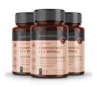 Pureclinica Concentrated CLA 1000mg 6 Months Supply 84% Rich Conjugated Linoleic Acid. The Strongest CLA Available, Burns Stubborn Abdominal Fat