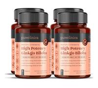 Pureclinica High Potency Ginkgo Biloba 30,000mg x 360 Tablets (4 Bottles of 90) - 12 Months Supply - 5 Times The Strength of Competitor Products