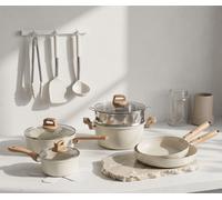 PURECOOK Non|Stick Cookware Set Series | 12|Piece Aluminum Marble Stone Non|Stick Cookware Set
