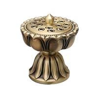 PureCopper Zen Lotus Copper Incense Burner Pure Copper Antique Old Treasure Lotus Lamp Sandalwood Incense Burner Chinese Incense