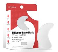 PUREEASE Acne Mark Care Patch for Face - Crescent Shape Scar Care Sheet for Acne Marks, Smooth Skin Look, Gentle & Comfortable Wear, Invisible Thin Design for Day & Night Use, 6 Pack