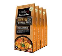 Pureety | GLUTEN FREE Chicken Casserole Recipe Seasoning | Restaurant quality meals made at home | One pack serves four | x 4 packs