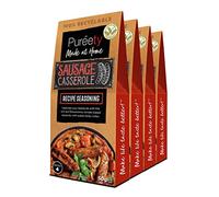Pureety | GLUTEN FREE Sausage Casserole Recipe Seasoning | Restaurant quality meals made at home | One pack serves four | x 4 packs