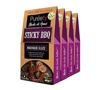 Pureety | GLUTEN FREE Sticky BBQ Marinade Glaze | Restaurant quality meals made at home | 4 x 40g packs
