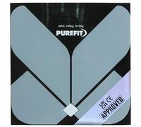 PUREFIT Digital Bathroom Scale for Measuring Body Weight - Ultra Slim, High Precision, Smart Scale with LED Display - Tempered Glass - Weighing Scale with Battery Included LB/KG/ST Max Weight 180KG