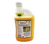 Pureflax 500ml 100% Flaxseed Oil Natural UK Grown and Pressed Very High in Omega 3, 6, 9, and Vitamin E Rich Supplement