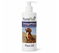 Pureflax Flaxseed Oil for Dogs Skin, Coat, Joints and Digestive Health | Natural Cold Pressed Linseed Oil High in Omega 3, 6 and 9 | Dog Food Topper for Shine and Mobility (180ml Pump Bottle)