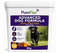 Pureflax Turmeric and Black Pepper for Dogs | Omega 3 Linseed Supplement Powder for Joints, Skin and Coat | Natural Dog Supplement for Mobility and Immune Support (6kg)