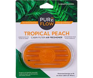 PUREFLOW Air Purifier with Cabin Filter and Odor Eliminator - Tropical Peach Scent (1 Pack)