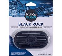 Pureflow Cabin Filter Air Freshener with Odor Eliminator - Fits on Most Car, Truck, and SUV Cabin Air Filters - Black Rock (1 Pack)