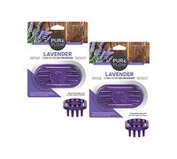 Pureflow Cabin Filter Air Freshener with Odor Eliminator - Fits on Most Car, Truck, and SUV Cabin Air Filters - Lavender (Pack of 2)
