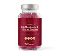 PureForm Kids Multivitamin & Mineral Gummies | 12 Essential Vitamins & Minerals inc. Vitamin D, C, B12, Zinc & Iodine | Vegan | Ages 3-16 | Natural Berry Flavour | 60 or 120 Gummies