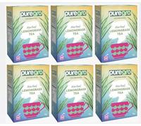 Puregro Lemongrass Tea 40g (20 Tea Bags) | PACK OF 6 | Herbal Tea | 100% Pure Natural | CAFFEINE FREE.