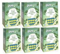 Puregro Moringa Tea (20 Tea Bag) 40g | Pack of 6 | 100% Pure Natural | Herbal Tea | CAFFEINE FREE.