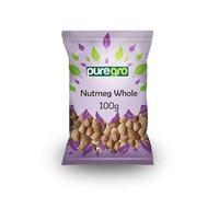 Puregro Nutmeg 100g | PACK OF 1 | Whole Nutmeg | Jaiphal | 100% Pure & Natural | Seed of Myristica Fragrans Tree | Whole Spice.