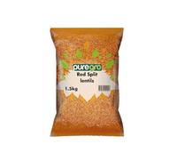 Puregro Red Split Lentils 1.5kg | Split Red Lentils | Ideal for Soups, Curries and Stews | Suitable for Everyday Cooking and Traditional Recipes | Pantry Staple