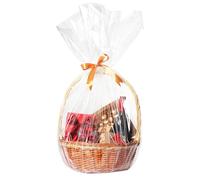 PureGuard 10 PCS Clear Cellophane Bags, Large Plastic Cellophane Gift Bags 30x40 Inch Cellophane Wrap for Gift Baskets with Twist Ties for Wedding Birthday Christmas Party Favor