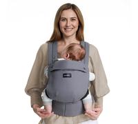 PureHug Baby Carrier - Ergonomic Cozy & Lightweight | Fabric: Cotton | Color: Grey