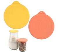 PUREKRA 100mm Silicone Lids for Weck Jars, 2 Pack Reusable Silicone Covers Replacement Lids for Weck Jars, Microwave & Dishwasher Safe, Fits Models 738, 739, 740, 741, 742, 743, 744, 745, 748, 974