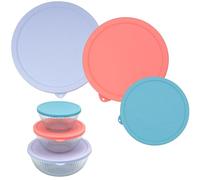 Purekra 3 Pack Silicone Replacement Lids for Pyrex 7402-S 1.3 Qt, 7403-S 2.3 Qt, 7404-S 4.5 Qt Sculpted Tinted Glass Mixing Bowls (BOWL NOT INCLUDED)