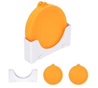 PUREKRA Silicone Lids with Lid Organizer Set, 2 Pack Lids Compatible with Pyrex 7401-S 3-Cup Sculpted Glass Mixing Bowls, Food Container Lid Organizer for Kitchen Cabinet Storage