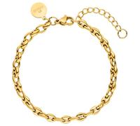 Purelei® Dreamscape Women's Bracelet Coffee Bean Stainless Steel Waterproof Timeless Bracelet Adjustable Length from 16 to 19 cm, 16 - 19 mm, Stainless Steel
