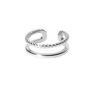 Purelei Mau Adjustable Ring - Adjustable Ring in Gold, Silver and Rose Gold - Elegant Design with Twisted Look - Sizes S/M and M/L - High Quality Stainless Steel
