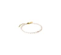 Purelei Pearlfection Bracelet - Genuine Freshwater Pearl Bracelet - 14K / 18K Gold Plated Stainless Steel - 16-19cm - Elegant Pearl Jewelry- Adjustable