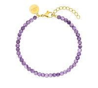 Purelei® Purple Sky Bracelet (18K gold plated) - Elegant women's bracelet with pearls - bracelet made of natural amethyst stone - Adjustable length - Fashion jewelry for your individual look