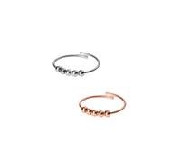 Purelei Shade Anxiety Ring - Fidget - New Generation - Women's Durable Stainless Steel Ring - Waterproof Rings - Adjustable Sizes Available - Women's Jewellery, M/L, Stainless Steel, No Gemstone