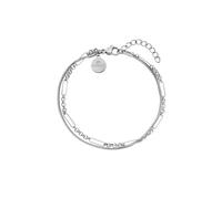 Purelei® Sleeky Unison Womens Durable Stainless Steel Bracelet Water Resistant Amethyst Beads Bracelet Adjustable Length 16-19cm