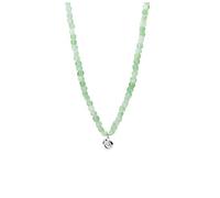 Purelei Sundial Shell Jade Women's Necklace, Adjustable Necklace with Real Jade Beads and Shell Pendant, 35-40 cm, Stainless Steel Gemstone Necklace, 18K Gold Plated, Rose Gold Plated or Silver, Länge