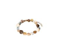 Purelei Sunrise Bracelet - Gemstone Bracelet with Aquamarine, Citrine, Amazonite and Sunstone - Stainless Steel 18K Gold Plated - Women's Jewellery 17 - 20 cm - Pastel Boho Bracelet, Eine Grösse