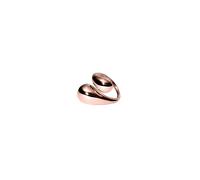 Purelei Swirl Ring - Adjustable Statement Ring with Curved Shape - Stainless Steel 14K / 18K Gold Plated - Drop Design - Sizes S/M & M/L - 7 g - Waterproof, M/L, Stainless Steel, no gem