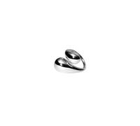 Purelei Swirl Ring - Adjustable Statement Ring with Curved Shape - Stainless Steel 14K / 18K Gold Plated - Drop Design - Sizes S/M & M/L - 7 g - Waterproof, S-M, Stainless Steel, no gem