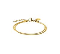 Purelei Two Layers Women's Bracelet - Adjustable Waterproof Bracelet with Double Layer Snake Chain Design for a Stylish Layering Look, Eine Grösse, Stainless Steel, Agate